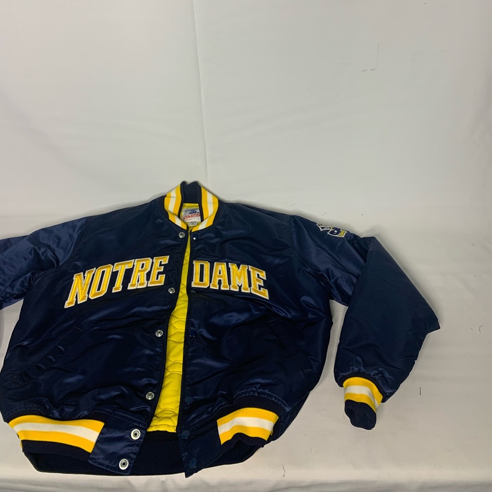 Vintage Norte Dame Bomber Jacket Large by Starter - Picture 2 of 8